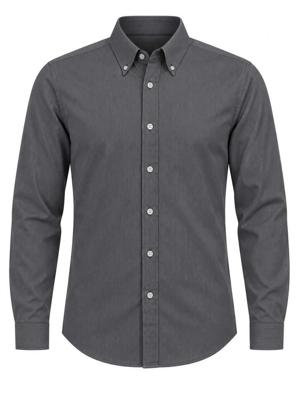 Abercrombie & Fitch Button Down Shirt Size S Gray Pinstripe Long Sleeve